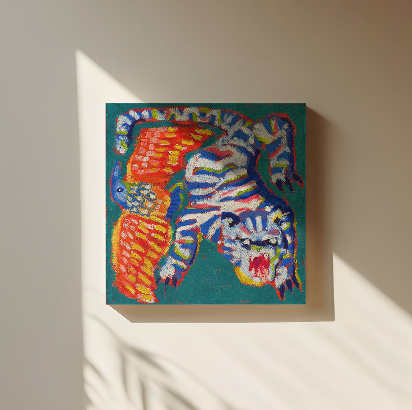Tiger with bird - Original