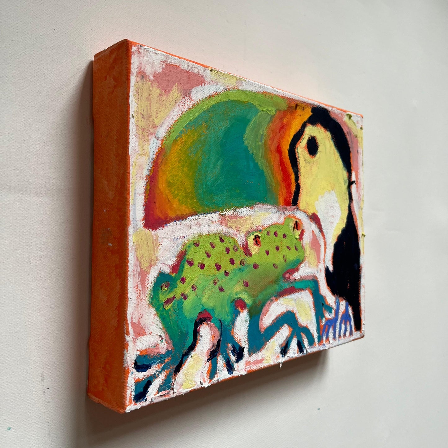 Toucan with frog - Original